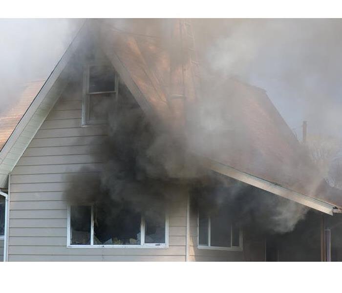House affected by smoke